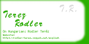 terez rodler business card